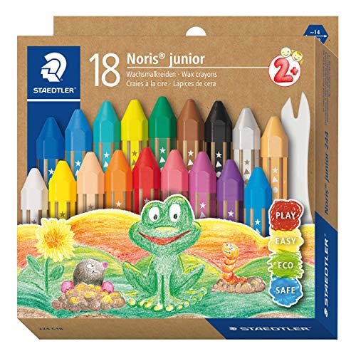 STAEDTLER Wachsmalkreide Noris junior 224, perfekt...